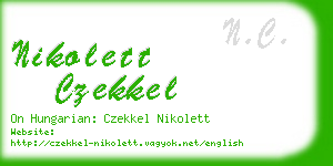 nikolett czekkel business card